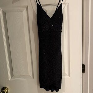 Windsor Black Glitter Mini Dress